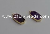 NGP7260 13*25mm faceted freeform amethyst pendants wholesale