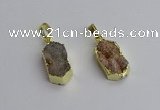 NGP7301 10*20mm freeform druzy agate pendants wholesale