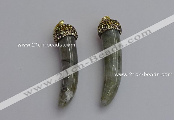 NGP7310 8*50mm - 10*55mm oxhorn labradorite pendants wholesale