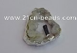 NGP7384 45*50mm - 50*55mm freeform druzy agate pendants