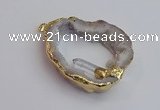 NGP7388 45*50mm - 50*55mm freeform druzy agate pendants