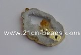 NGP7390 45*50mm - 50*55mm freeform druzy agate pendants