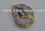 NGP7392 45*50mm - 50*55mm freeform druzy agate pendants