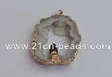 NGP7394 45*50mm - 50*55mm freeform druzy agate pendants