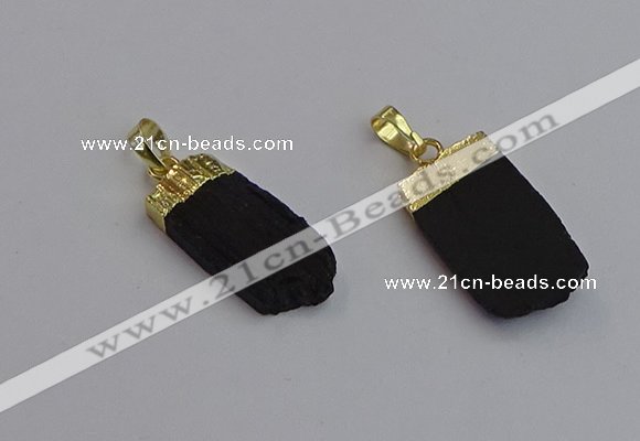 NGP7437 12*30mm - 15*35mm freeform black obsidian pendants