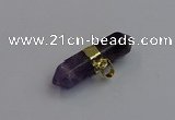 NGP7445 12*45mm sticks amethyst gemstone pendants wholesale