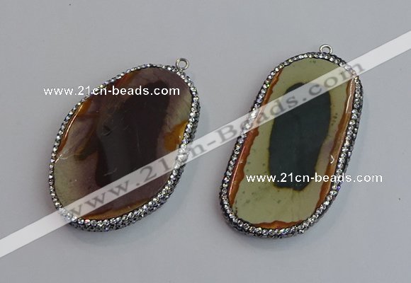 NGP7471 30*50mm - 35*55mm freeform imperial jasper beads