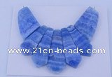 NGP75 Fashion blue lace agate gemstone pendants set jewelry wholesale