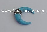 NGP7527 35*38mm horn white howlite pendants wholesale