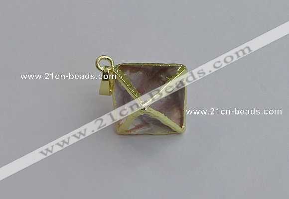 NGP7553 20*22mm white crystal pendants wholesale