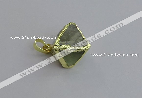 NGP7558 20*22mm fluorite gemstone pendants wholesale