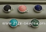 NGP7565 12mm coin mixed gemstone pendants wholesale