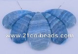 NGP78 Fashion blue lace agate gemstone pendants set jewelry wholesale