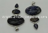 NGP8030 50*82mm - 52*86mm sodalite gemstone pendant set jewelry