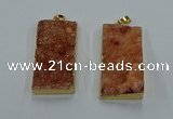 NGP8522 25*50mm - 27*53mm rectangle druzy agate pendants