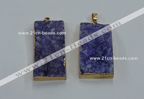 NGP8523 25*50mm - 27*53mm rectangle druzy agate pendants