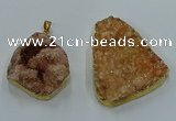 NGP8564 28*45mm - 35*50mm freeform druzy agate pendants wholesale