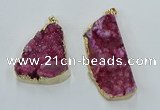 NGP8567 28*45mm - 35*50mm freeform druzy agate pendants wholesale