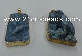 NGP8568 28*45mm - 35*50mm freeform druzy agate pendants wholesale