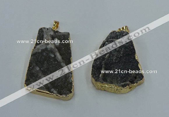 NGP8571 28*45mm - 35*50mm freeform druzy agate pendants wholesale