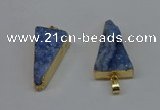 NGP8598 13*40mm - 20*35mm triangle druzy agate pendants wholesale