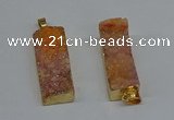 NGP8605 15*35mm - 16*40mm rectangle druzy agate pendants wholesale