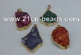 NGP8624 25*30mm - 28*40mm freeform druzy agate pendants wholesale