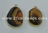 NGP8626 32*45mm - 46*48mm freeform druzy agate pendants wholesale