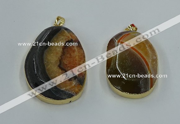 NGP8626 32*45mm - 46*48mm freeform druzy agate pendants wholesale