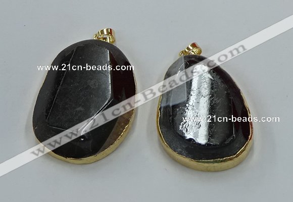 NGP8632 32*45mm - 46*48mm freeform druzy agate pendants wholesale