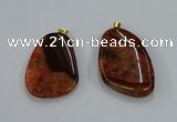 NGP8636 30*45mm - 35*50mm freeform druzy agate pendants wholesale