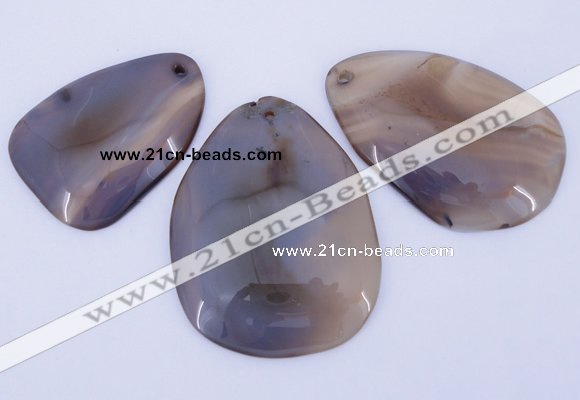 NGP864 5PCS 30-45mm*50-65mm freeform agate gemstone pendants