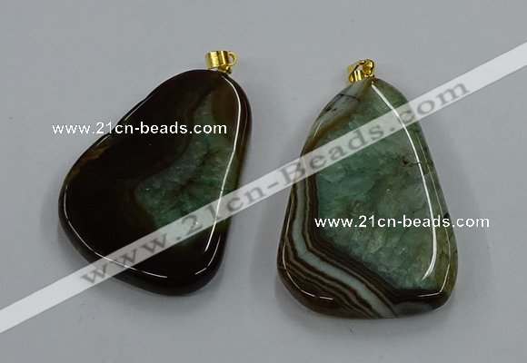 NGP8640 30*45mm - 35*50mm freeform druzy agate pendants wholesale