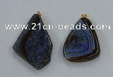 NGP8641 30*45mm - 35*50mm freeform druzy agate pendants wholesale