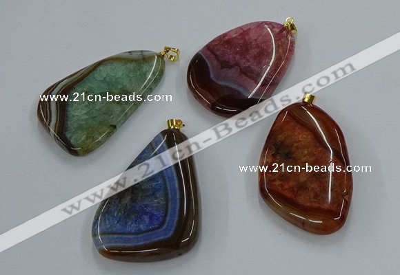 NGP8643 30*45mm - 35*50mm freeform druzy agate pendants wholesale