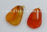 NGP8648 30*45mm - 35*50mm freeform agate pendants wholesale