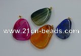 NGP8655 30*45mm - 35*50mm freeform agate pendants wholesale