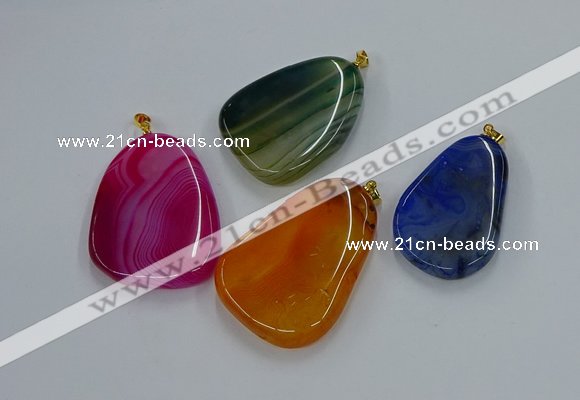 NGP8655 30*45mm - 35*50mm freeform agate pendants wholesale