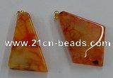 NGP8659 20*40mm - 40*50mm freeform agate pendants wholesale