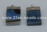 NGP8681 26*36mm rectangle druzy agate pendants wholesale