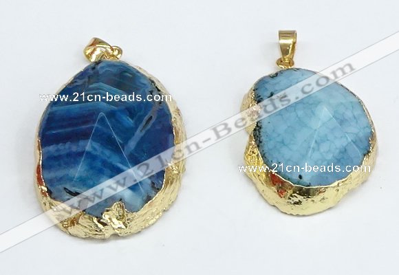 NGP8691 28*35mm - 30*40mm freeform agate pendants wholesale