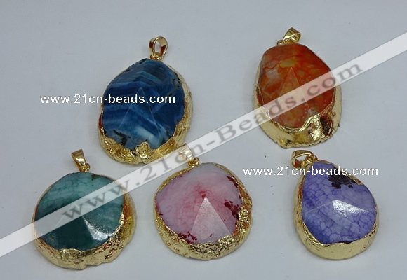 NGP8695 28*35mm - 30*40mm freeform agate pendants wholesale