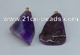 NGP8707 25*40mm – 35*50mm freeform agate pendants wholesale