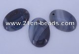 NGP874 5PCS 24*34mm oval agate gemstone pendants wholesale