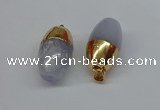 NGP8745 17*30mm rice agate gemstone pendants wholesale