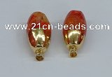 NGP8746 17*30mm rice agate gemstone pendants wholesale