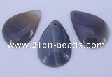 NGP875 5PCS 28*38mm flat teardrop agate gemstone pendants wholesale