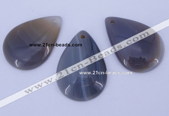 NGP875 5PCS 28*38mm flat teardrop agate gemstone pendants wholesale