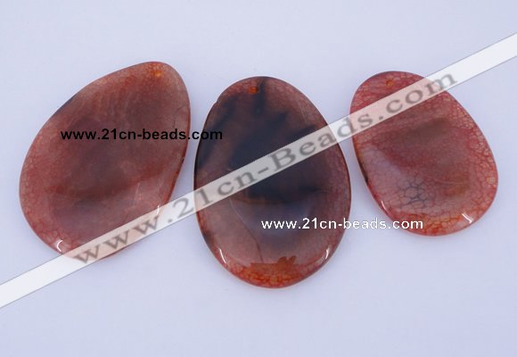 NGP878 5PCS 40-45mm*55-70mm freeform agate gemstone pendants