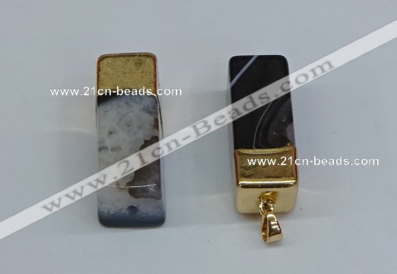 NGP8782 13*40mm - 15*42mm cuboid agate pendants wholesale